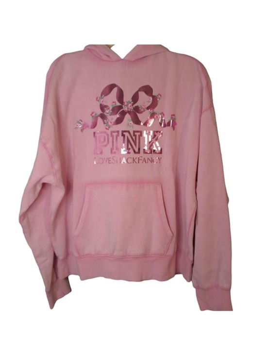 loveshackfancy Tops - NWT LoveShackFancy Pink Victoria's Secret pink hoodie Size Small
